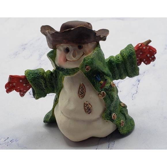 Hallmark Mitford Miss Rose Snowman Scarecrow 3 Inch Resin Figurine - Picture 1 of 9